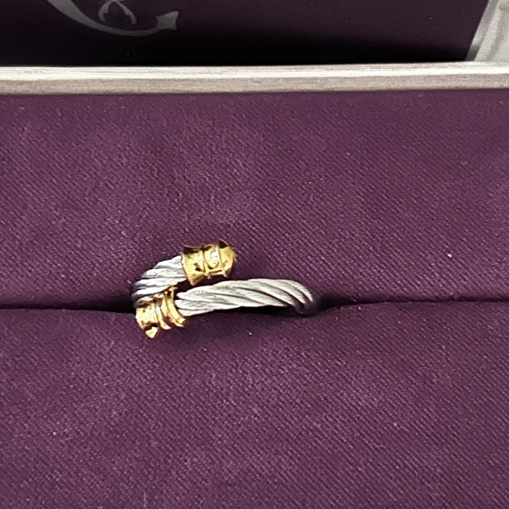 Charriol Celtic Arbor Steel/Gold Ring/Size M